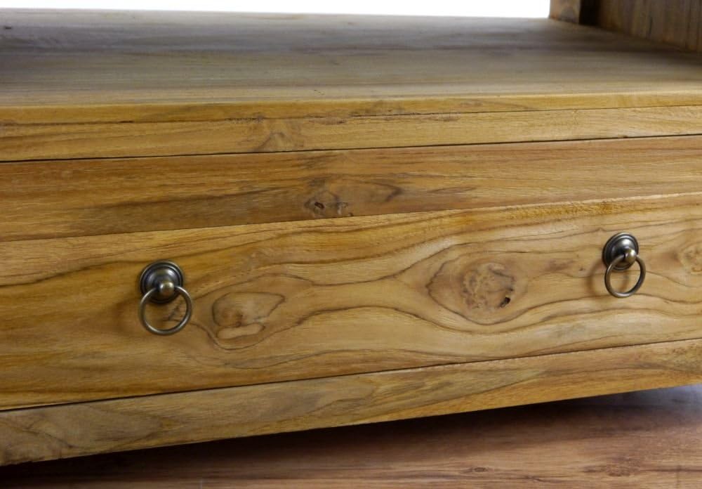 livasia Java Sideboard aus Teakholz | TV-Bank aus Massivholz | Phonoschrank/HiFi-Möbel der Marke Asi