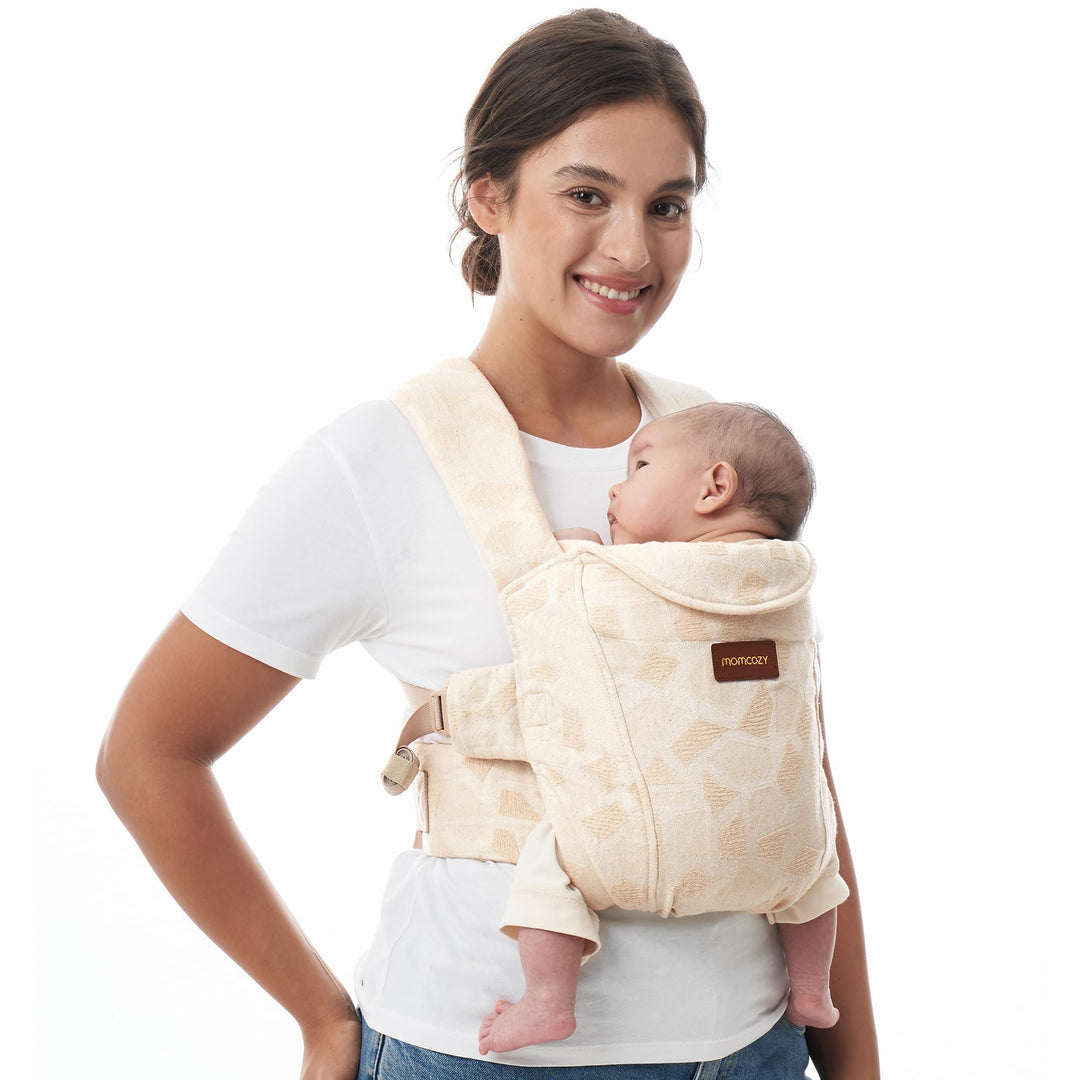 Momcozy Babytrage für Neugeborene ab Geburt 3–11 kg Aprikose, Aprikose