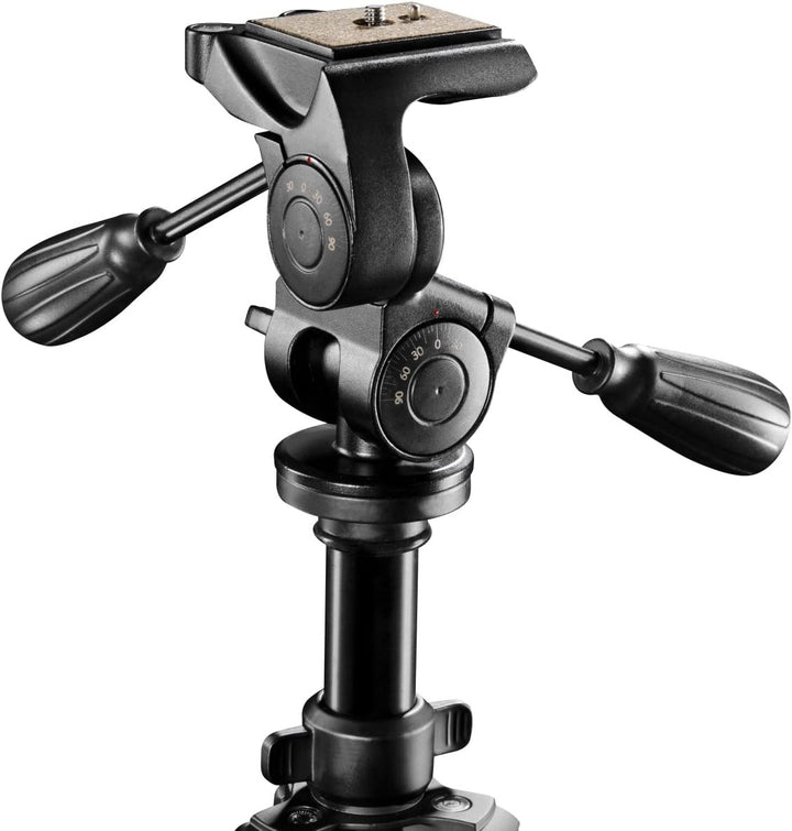 Walimex Pro FT-665T Pro Stativ (mit 3D-Neiger, Extrem Stabil, max. Belastbarkeit: Stativ 12kg. Neige