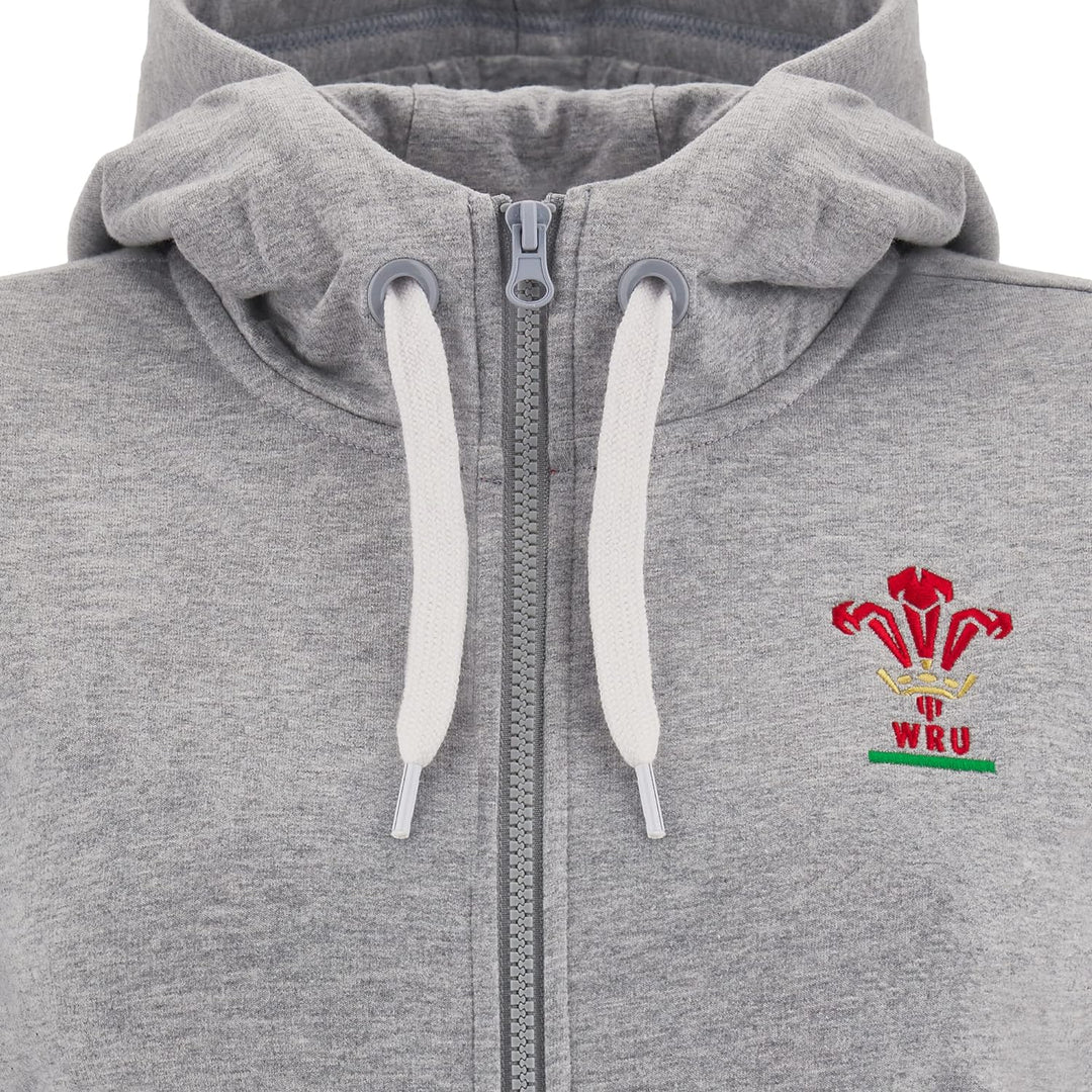 Macron Damen WRU Merch Ca Lf Female Full Zip Hoody Gry Mel T Shirt, Grau, 44 EU