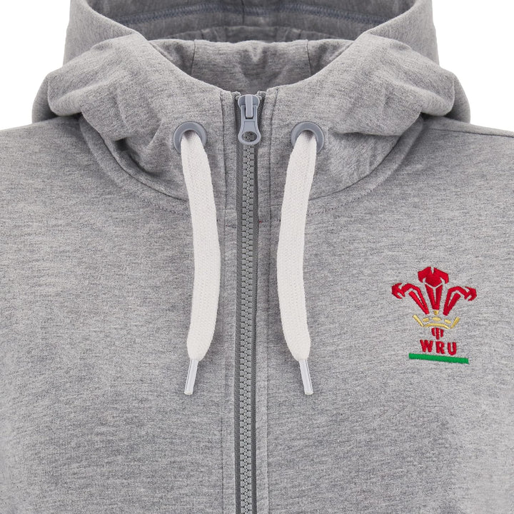 Macron Damen WRU Merch Ca Lf Female Full Zip Hoody Gry Mel T Shirt, Grau, 44 EU