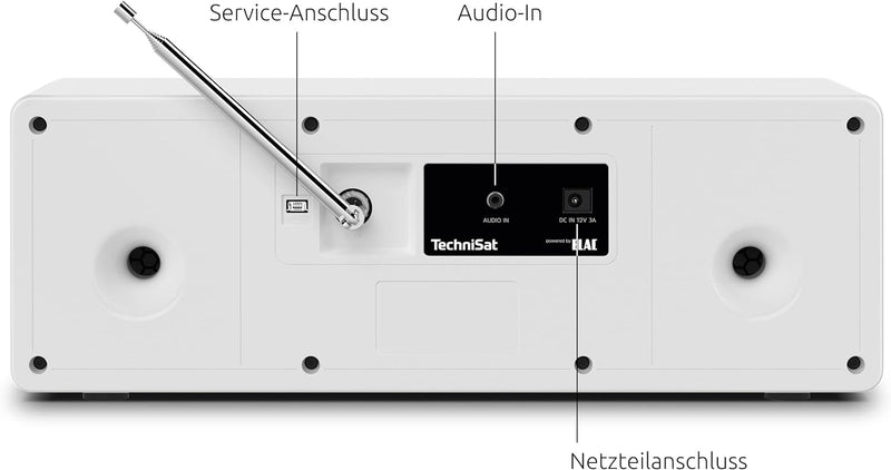 TechniSat DIGITRADIO 4 - Stereo DAB Radio (DAB+, UKW, Bluetooth-Audiostreaming (Empfang), Kopfhörera