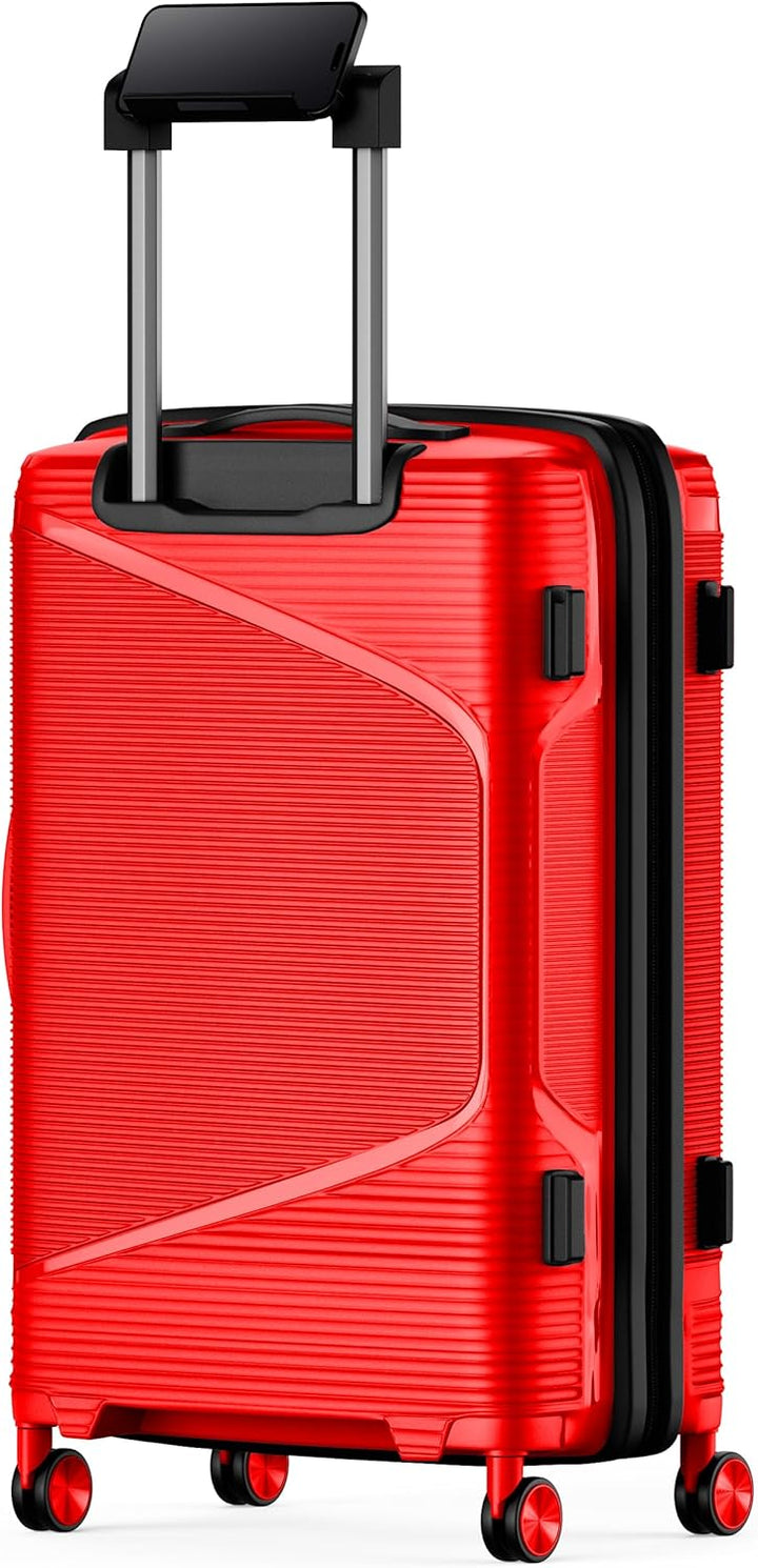 Leichter Hartschalen-Reisekoffer L - Gross 64 cm (61L) – Trolley Koffer mit TSA-Schloss, Doppelrolle