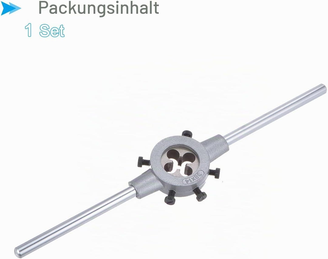 Gewindeschneider mit Schneideisenhalter Set, M16x1.5 Gewindeschneideisen &amp; Passendes 38mm Aussendurc