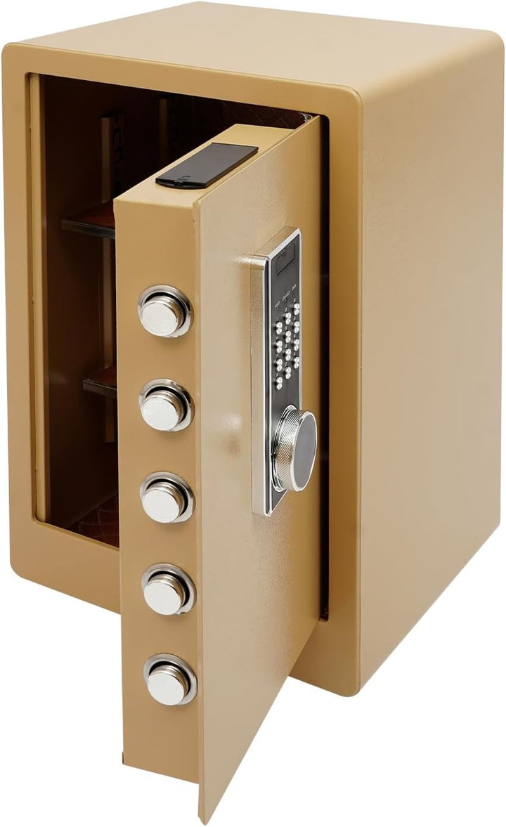 Tresor für Zuhause mit Passwort &amp; 2 Notschlüsseln, Feuerschutz 1700°F/1h, 82 mm dicke Tür mit 5 Bolz