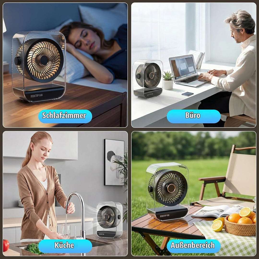 USB Ventilator Leise, Climatiseur Mobile, Rafraîchisseur d&