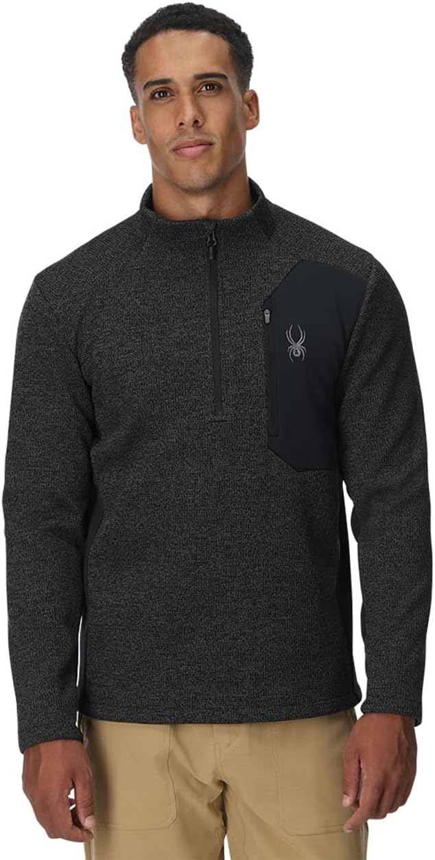 Spyder Herren Bandit 1/2 Zip Fleecejacke S Grau - Limestone, S Grau - Limestone
