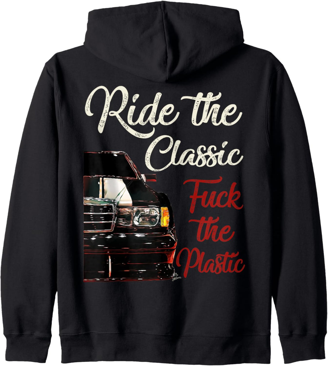 W201 190e Ride the classic f the plastic vintage retro auto Kapuzenjacke