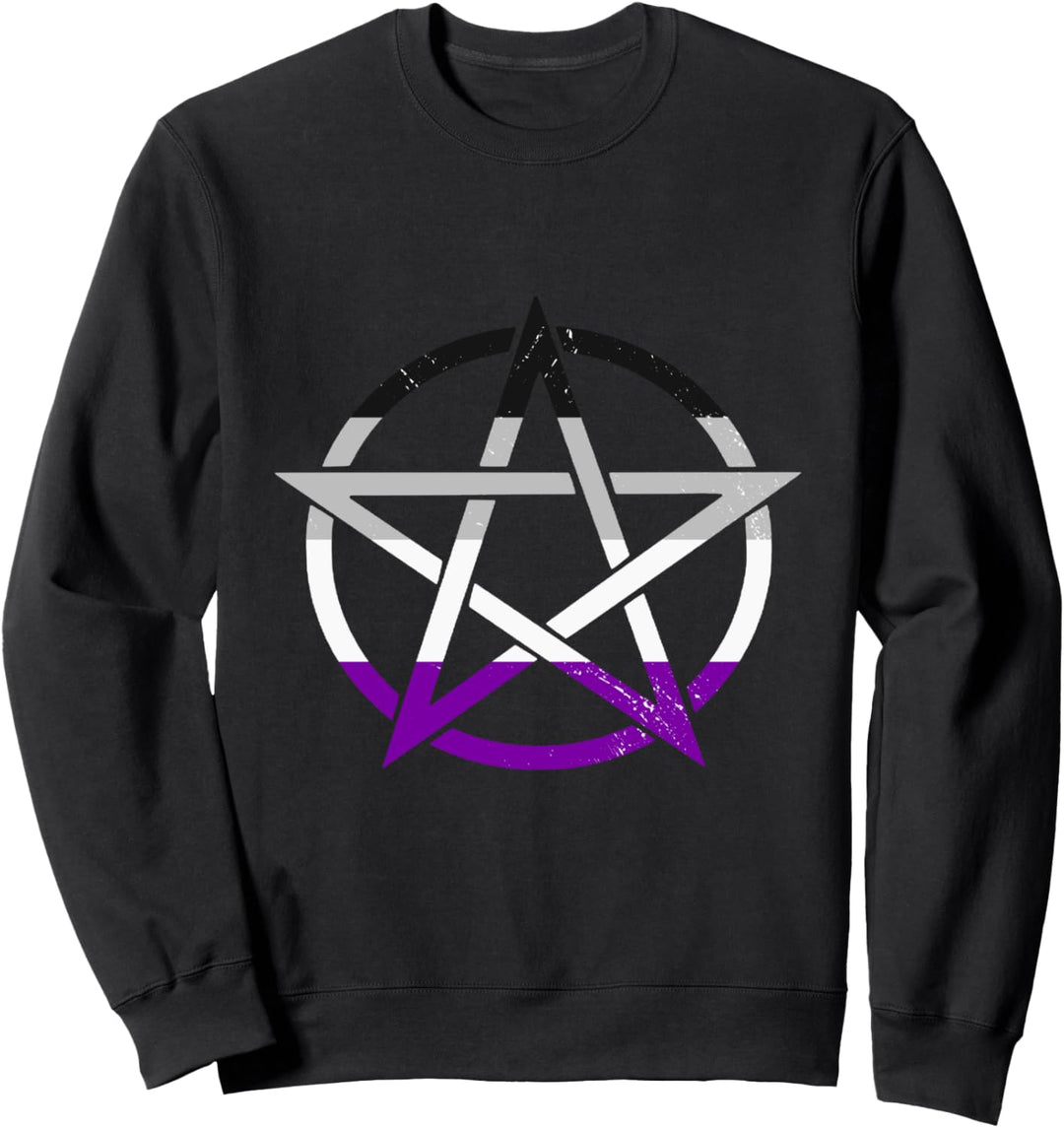 Ace Pentagramm Gothic Asexual Pride Wicca Witchcraft Sweatshirt