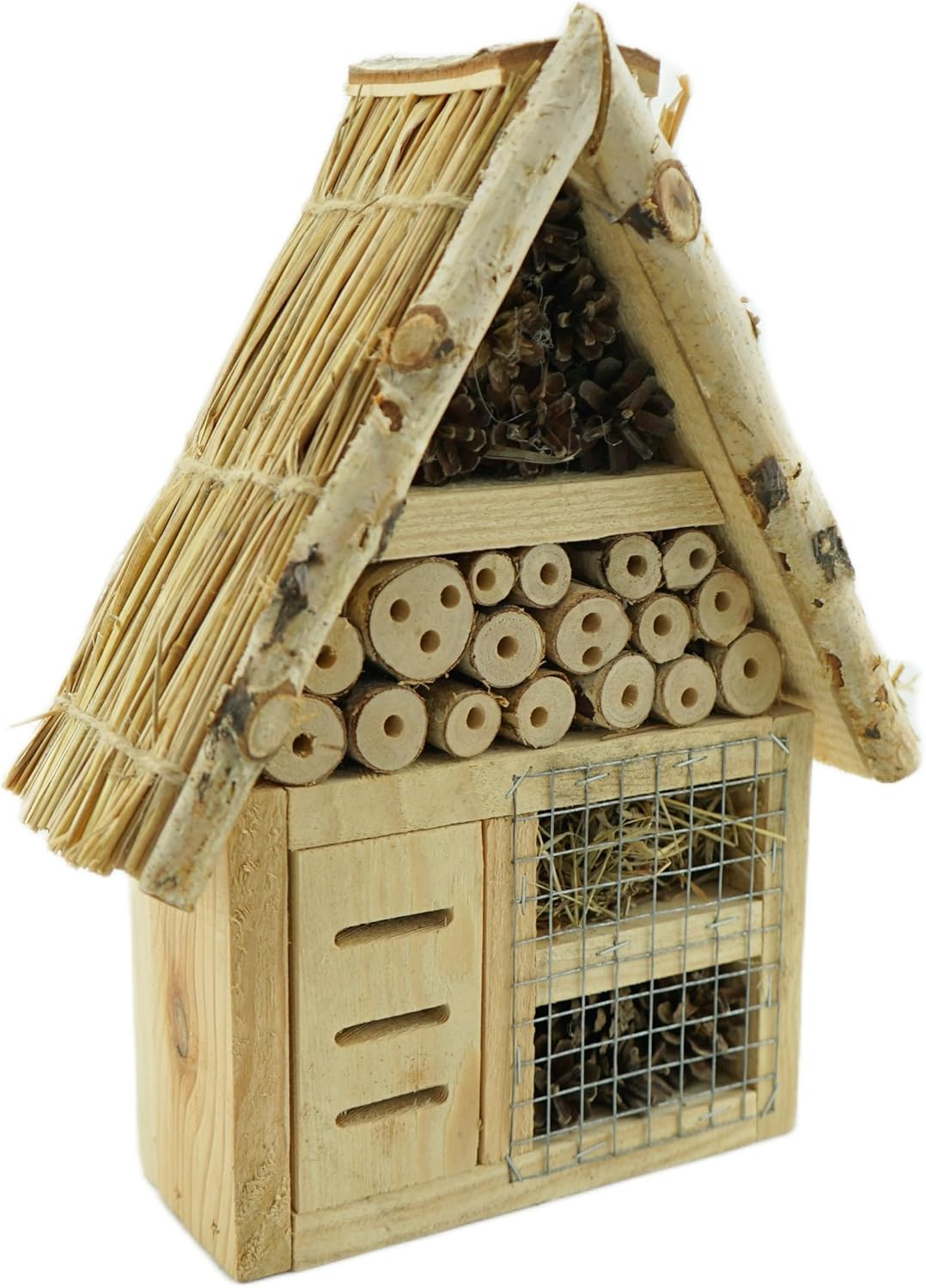 Insektenhaus Insektenhotel XL Bienenhaus Holz Winterquartier Biene Nistkasten 37x21x8cm