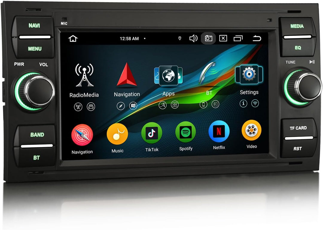 Erisin 8 Kern Android 14 Autoradio 4GB+64GB mit Bluetooth Für Ford Focus C-Max S-Max Galaxy Kuga Fie