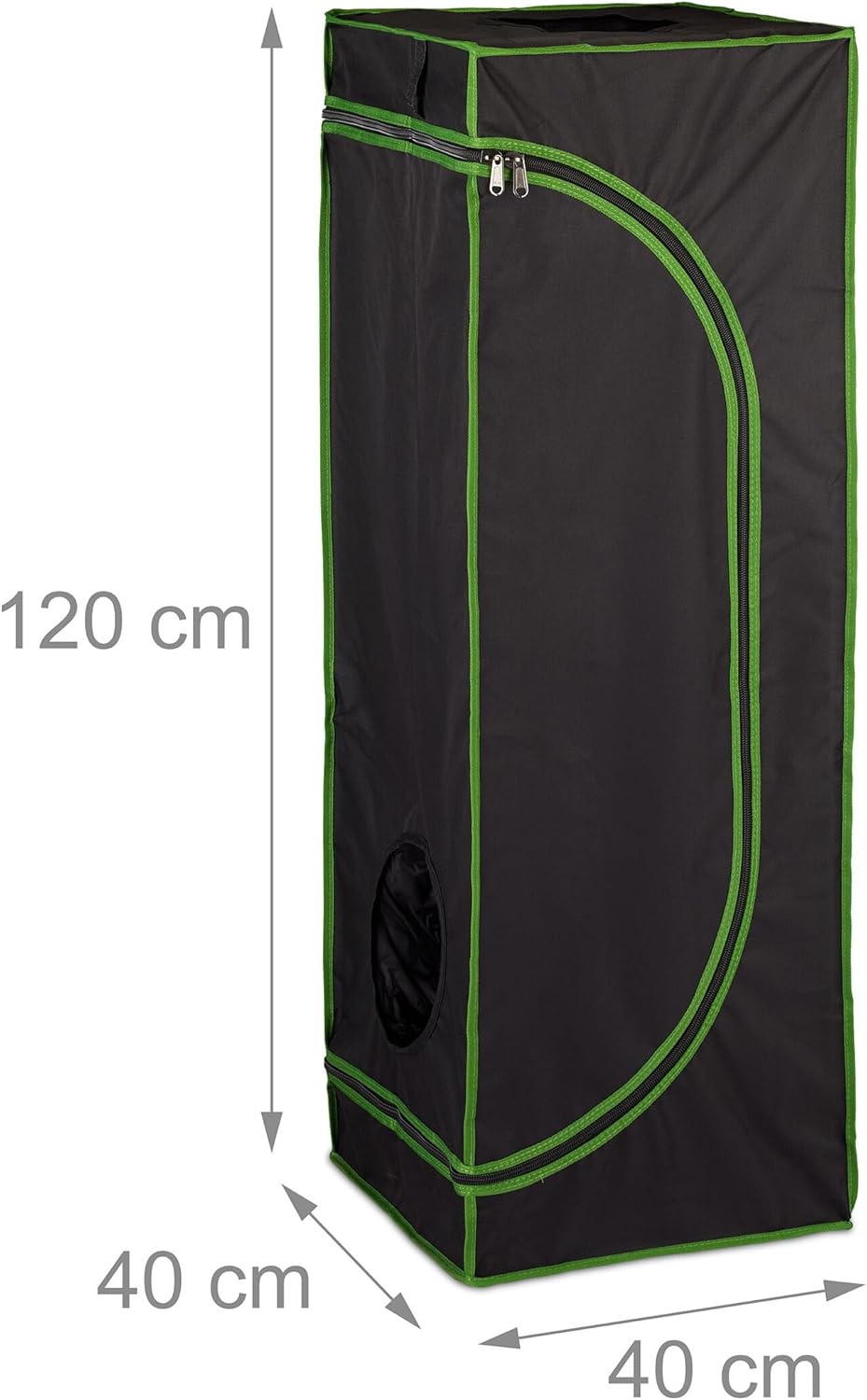 Relaxdays Growbox, HxBxT: 120x40x40 cm, Pflanzen Anbau, Reflexionsfolie innen, verdunkeltes Zuchtzel