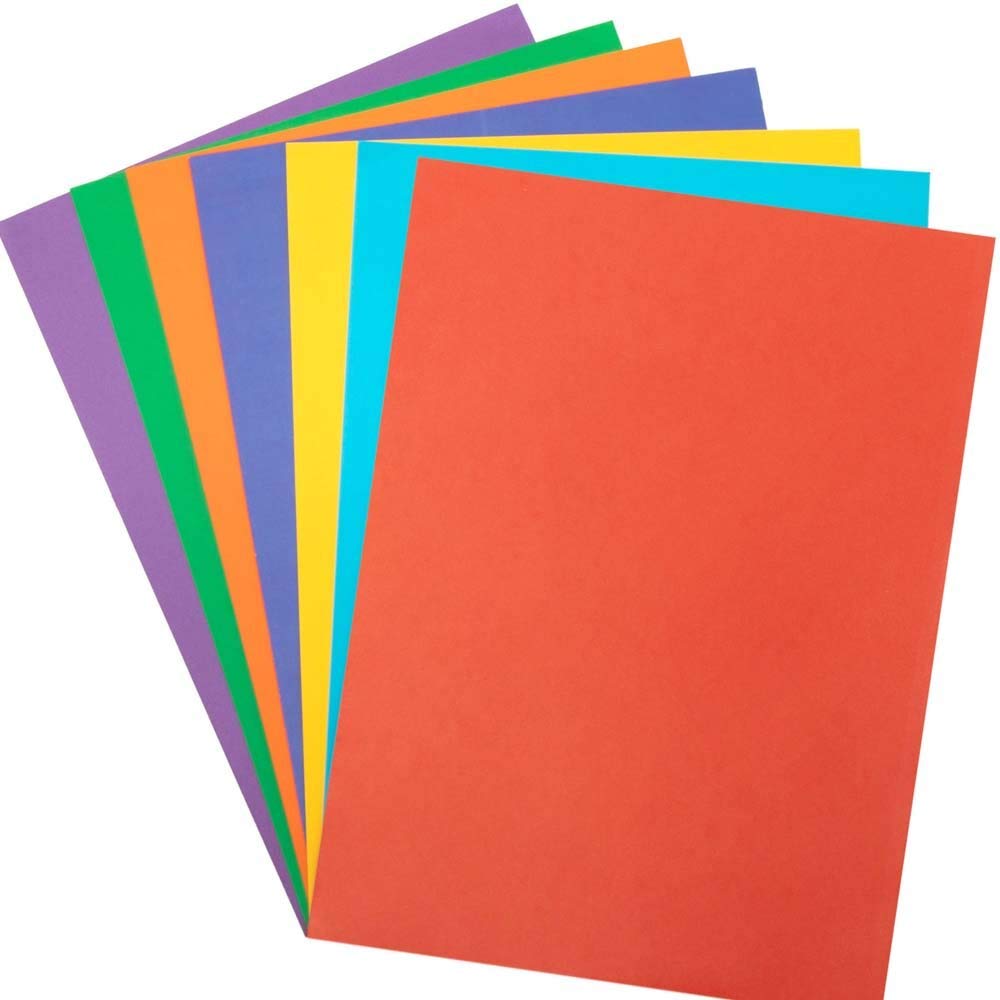 Baker Ross Rainbow A4 Papier und Karton, 126er-Packung, farbiger Kunstbedarf für Kinder, für Bastela