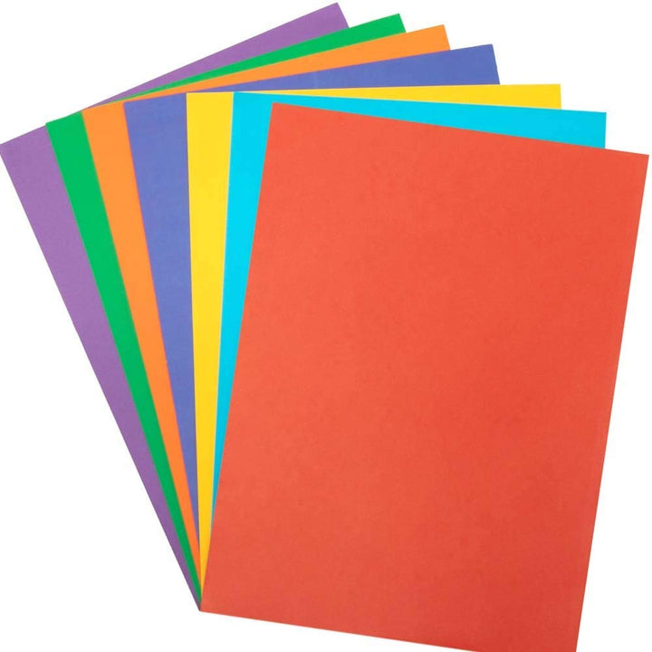 Baker Ross Rainbow A4 Papier und Karton, 126er-Packung, farbiger Kunstbedarf für Kinder, für Bastela