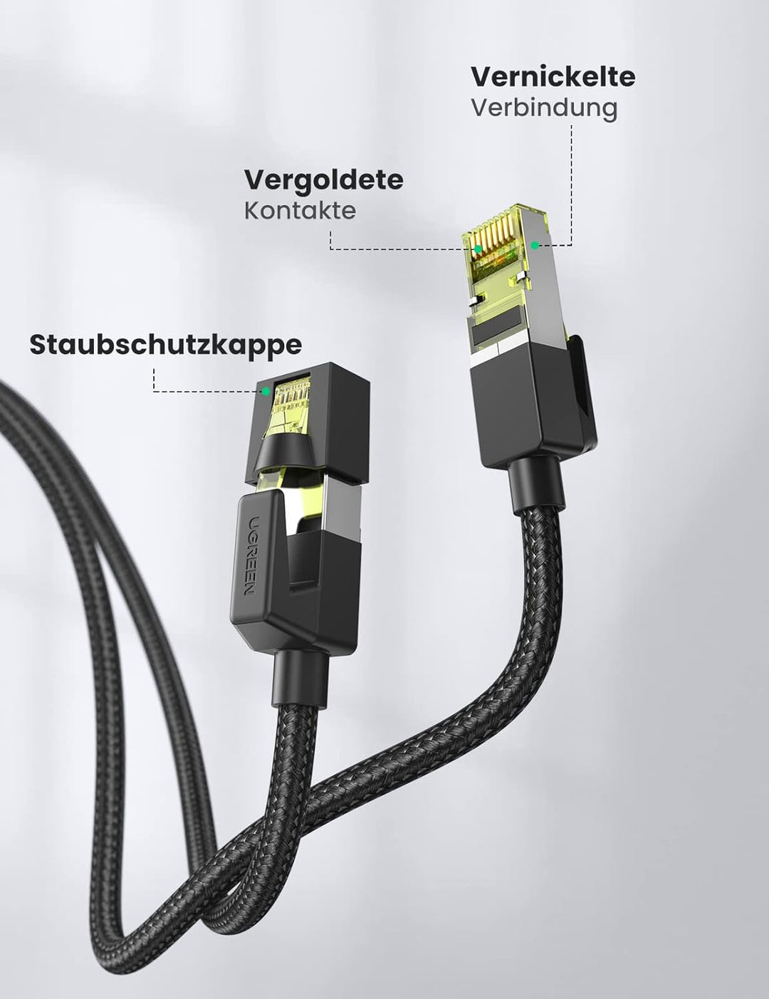 UGREEN CAT 7 Lan Kabel 10000Mbits Netzwerkkabel Ethernet Kabel Gigabit RJ45 POE Internet Kabel kompa