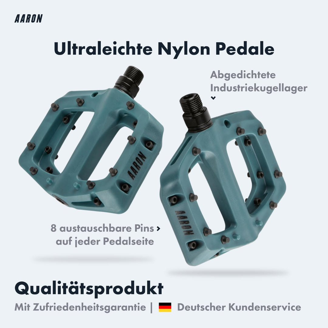 AARON Dirt MTB Pedale aus ultraleichten Nylonfasern mit abgedichtetem Industrie-Kugellager - rutschf