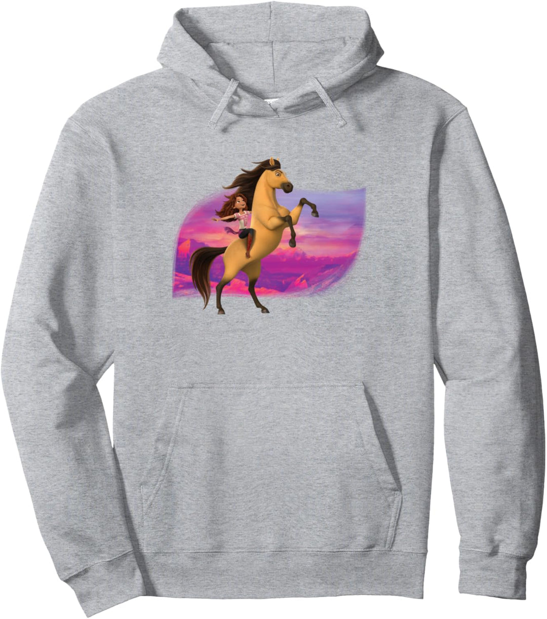 Spirit Ungezähmt - Geist und glücklicher Bergsonnenuntergang Pullover Hoodie