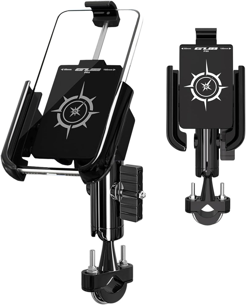 AGEofDMS Aluminium Motorrad Handyhalterung, Handyhalter für Motorrad, Fahrrad und Scooter Lenker, An