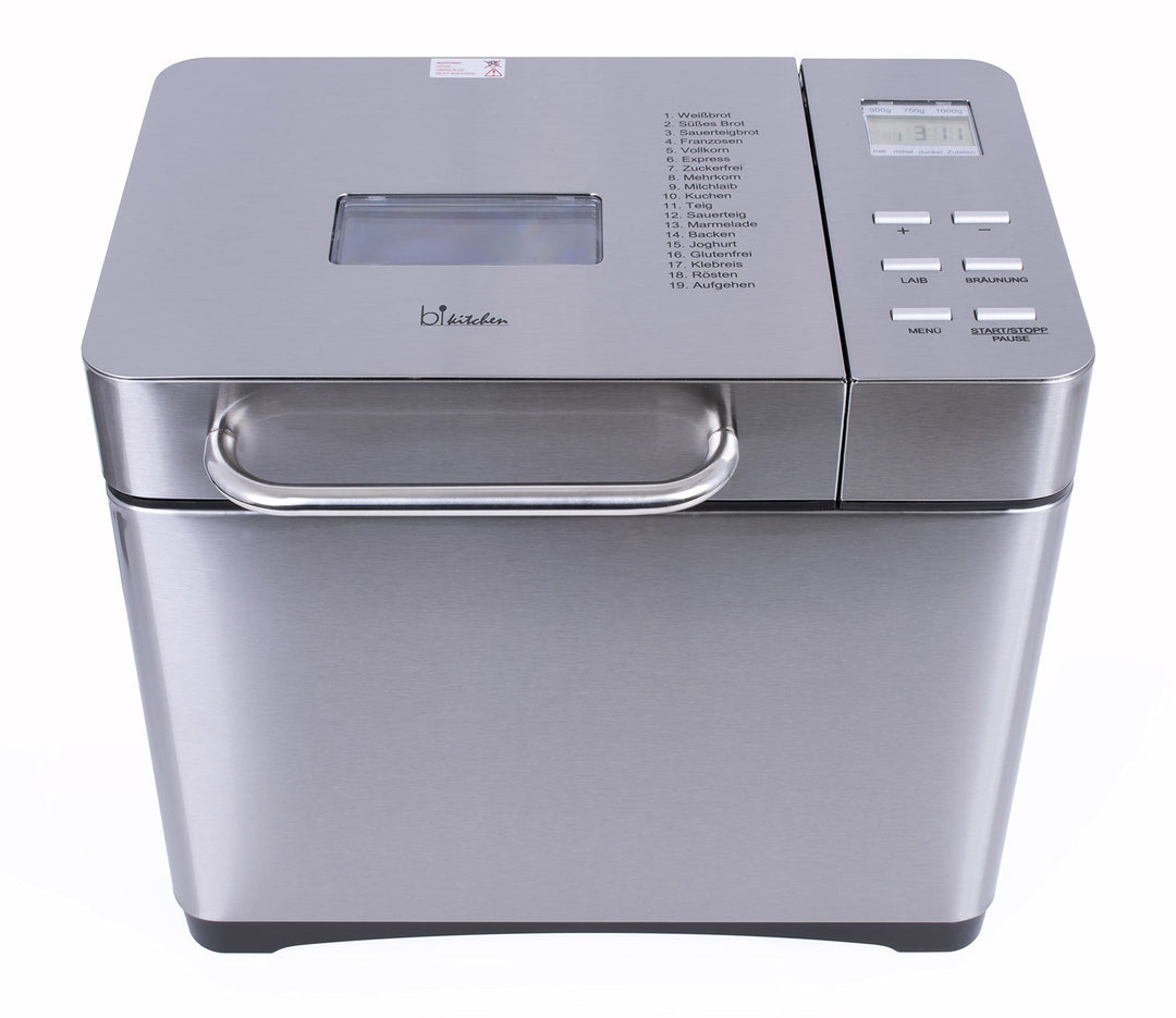 Silva-Homeline bake 501 Brotbackautomat, 19 Backprogramme, 650W, Edelstahl,