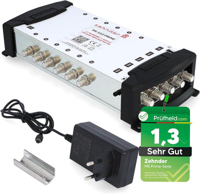 Zehnder 5/12 Multischalter 12 Teilnehmer 1 Satellit - Regelbare Terrestrik - Quattro und Quad LNB ge