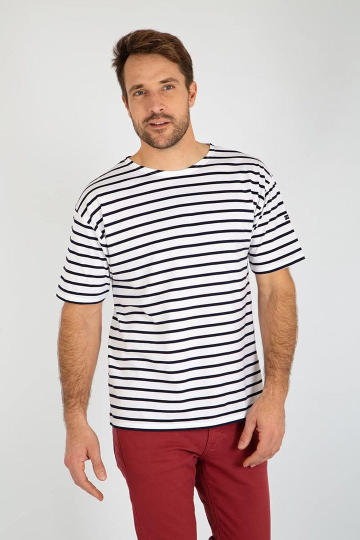 Armor Lux Herren T-Shirt, Weiss (400 Blanc/Navire)