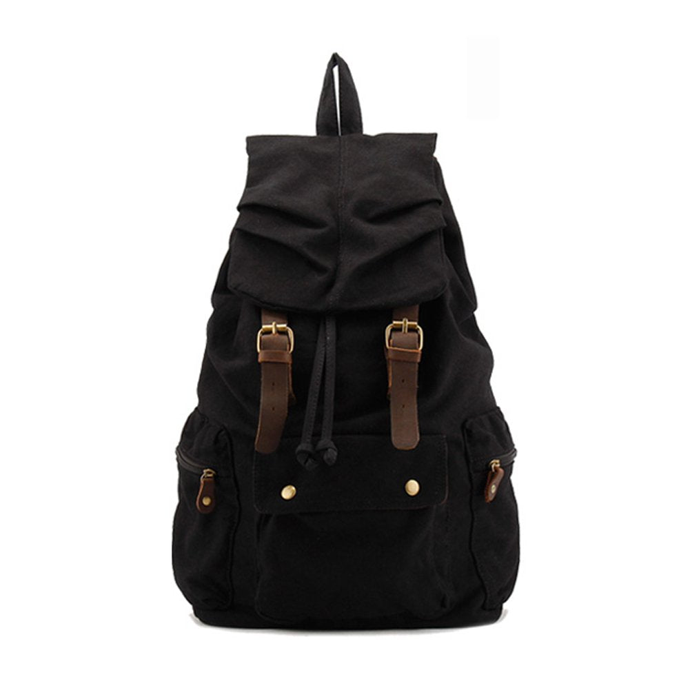 Yimidear Canvas Rucksack, Herren Damen Vintage Rucksäcke Retro Schulrucksack Wanderrucksack Reisetas