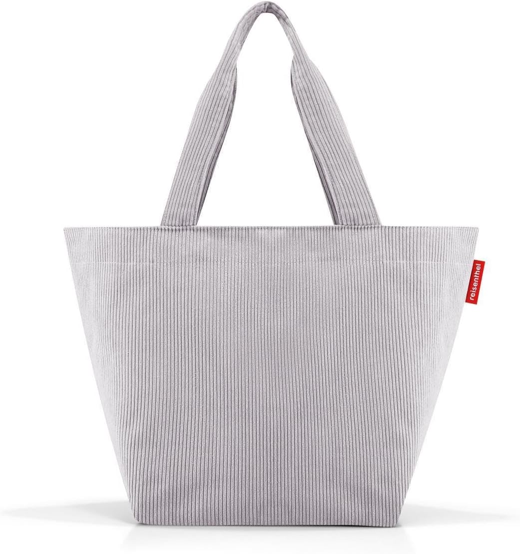 reisenthel shopper cord grey – Geräumige Shopping Bag und edle Handtasche in einem – Aus wasserabwei