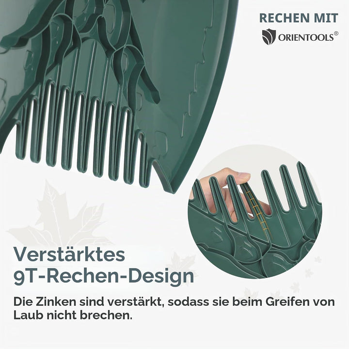 ORIENTOOLS Laubgreifer Laubkralle Laubsammler Handrechen, NEU EIN Paar ergonomisch Laubschaufeln aus