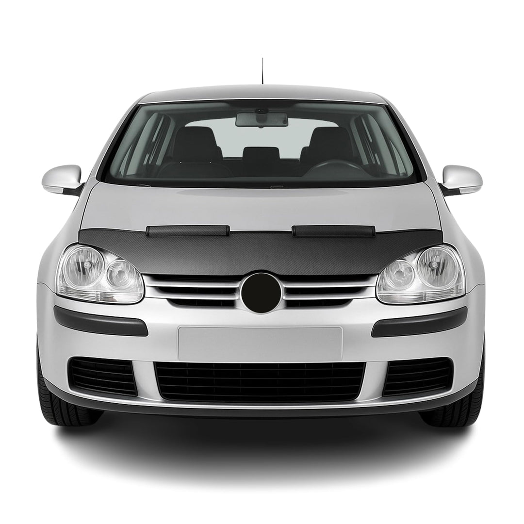 OMAC Haubenbra Steinschlagschutz Bonnet Bra kompatibel mit VW Golf 2003-2008 Carbon Optik Halb Schwa