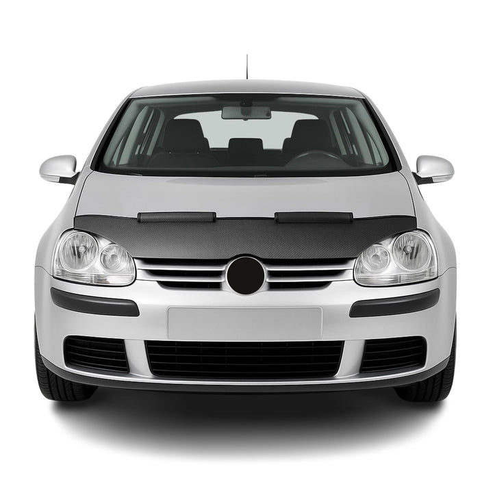 OMAC Haubenbra Steinschlagschutz Bonnet Bra kompatibel mit VW Golf 2003-2008 Carbon Optik Halb Schwa