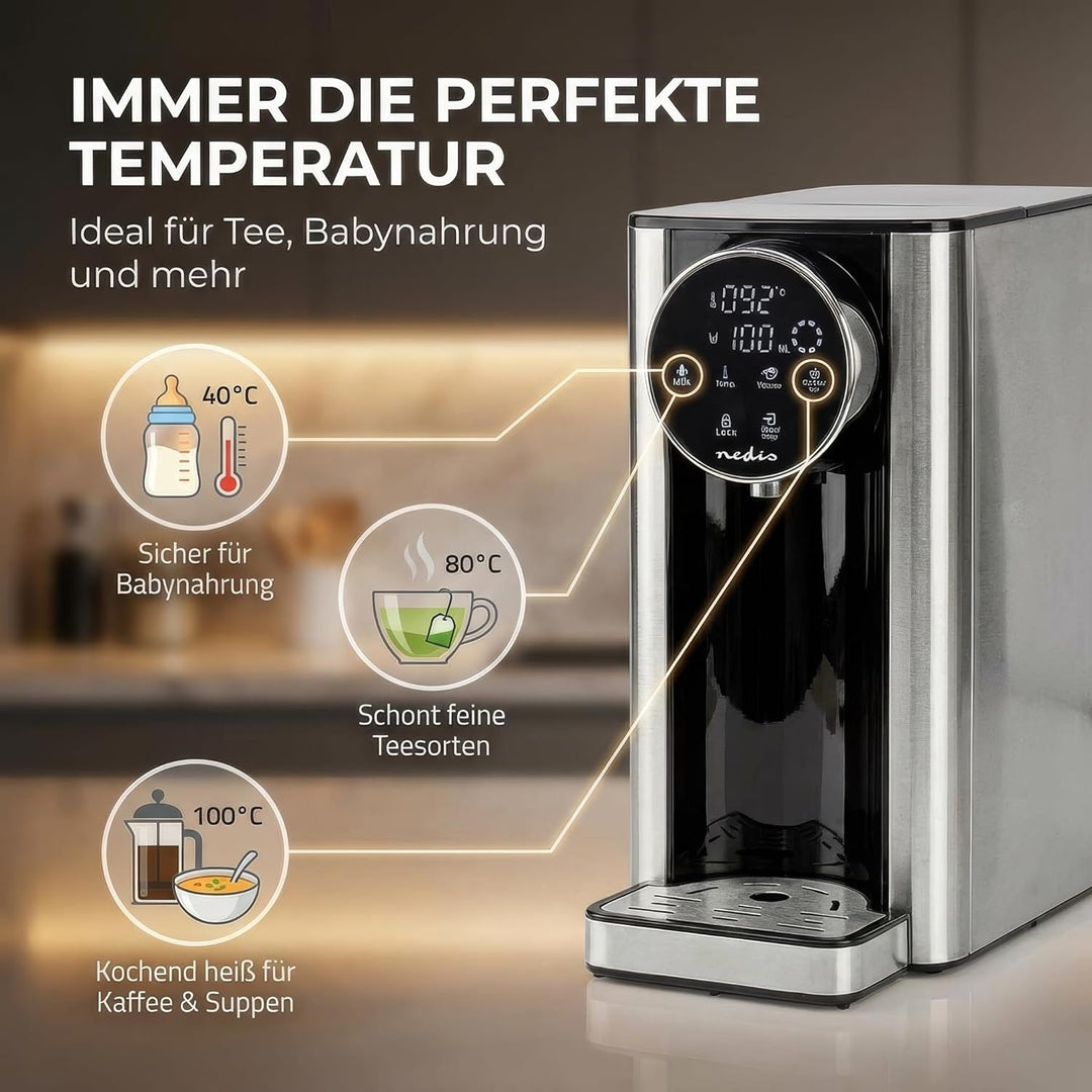 Heisswasserspender - 2600 W - 2.7 l - Aluminium/Schwarz