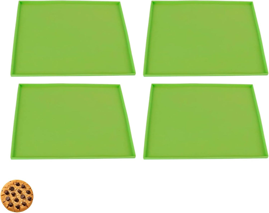 4 Stück Silikon-Tabletts zum Backen, Silikon-Dörrmatten, Trocknermatten für die Küchentheke, wiederv
