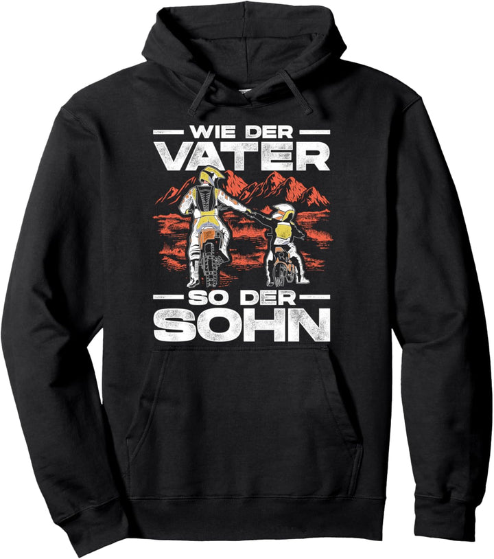 Wie Der Vater So Der Sohn Motocross Enduro Mx Motorradfahren Pullover Hoodie