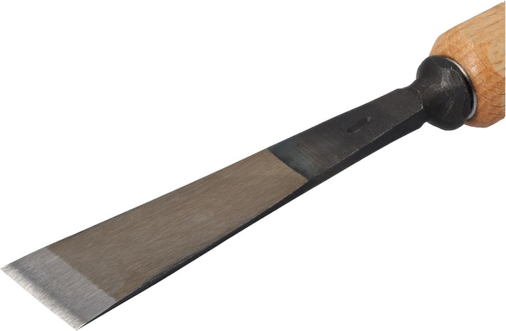 STUBAI Stemmeisen Stechbeitel Serie 52 - Form 1 | Gerades Balleisen 22 mm, mit Holzgriff, für glatte