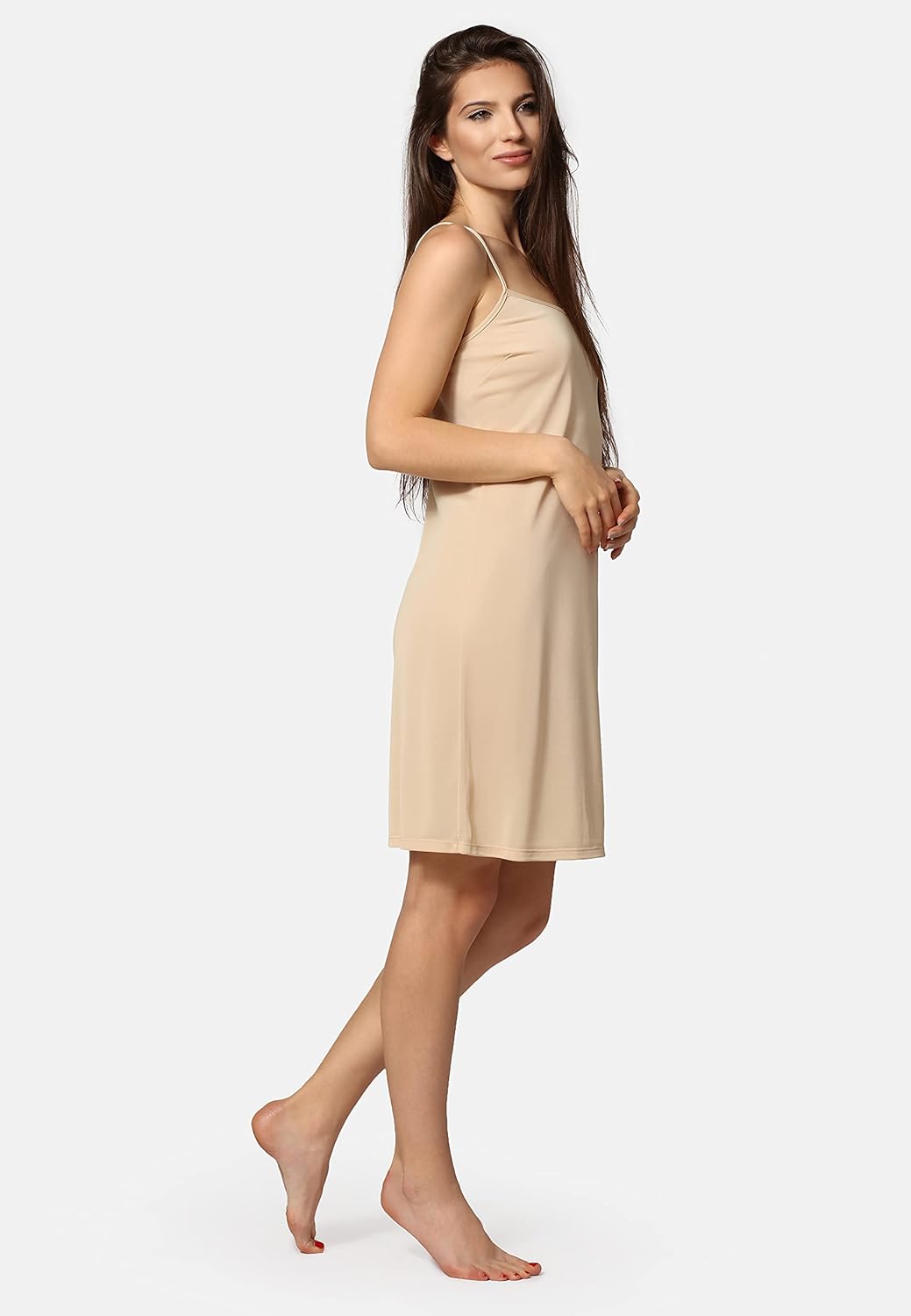Bellivalini Damen Unterkleid ME6277 S Beige, S Beige