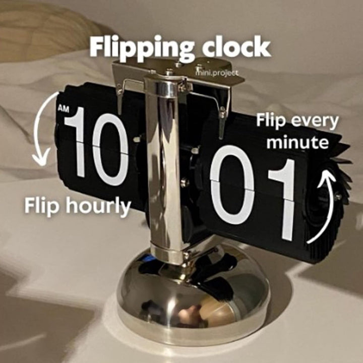 Greensen Retro Flip Uhr, Digital Klappuhr mit Quarz-Uhrwerk, Minimalistische Mechanische Auto Flip C