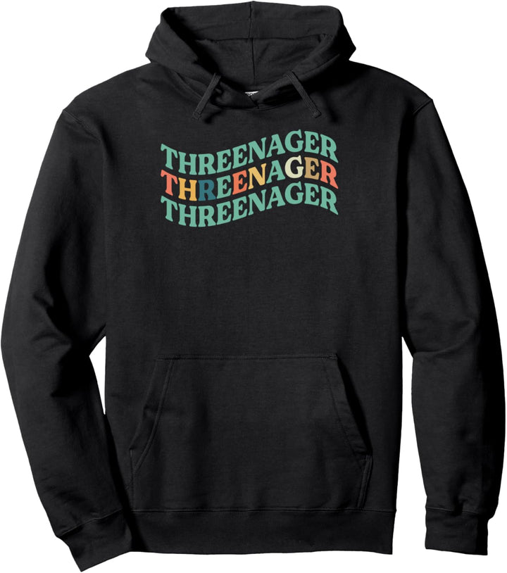 Threenager - Kids Third Birthday Pullover Hoodie