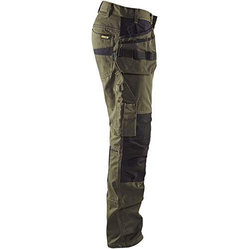 Blakläder 149613304599D96 Service Bundhose mit Nageltaschen Grösse in Olivegrün/Schwarz, D96 D96 Dar