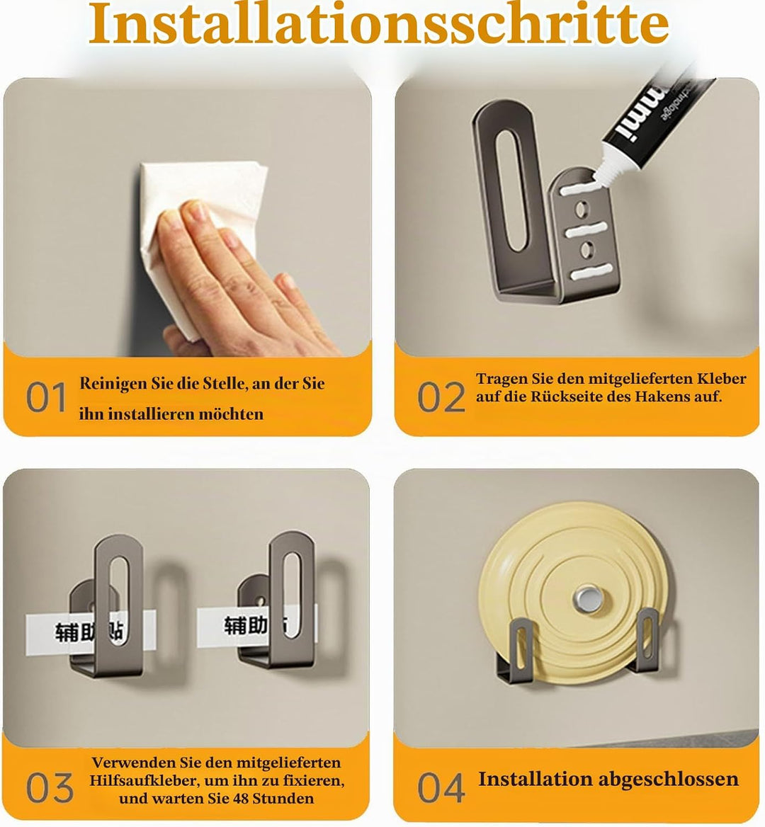 8Stück schneidebrett halter, Hängendes schneidebrett-regal, bretthalter küche，deckelhalter, Topfdeck
