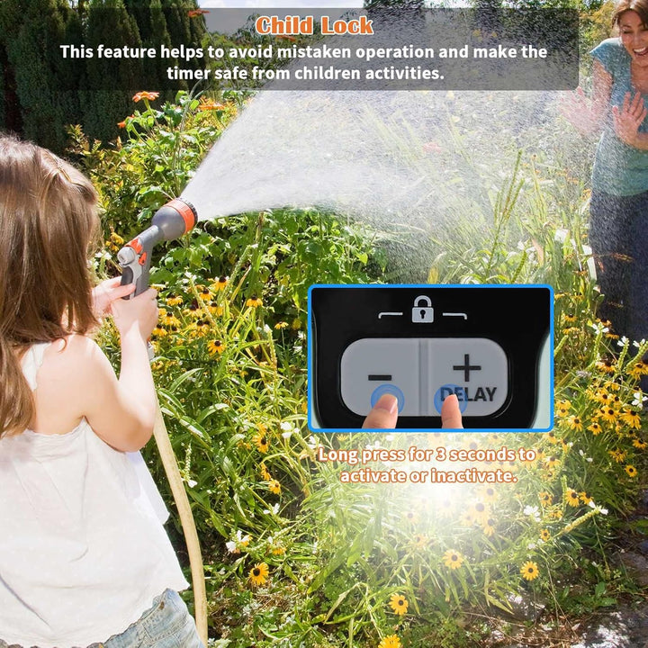 Bewässerungscomputer mit Messingeinlass, Wasserzeitschaltuhr Garten Zeitschaltuhr Bewässerung mit Re