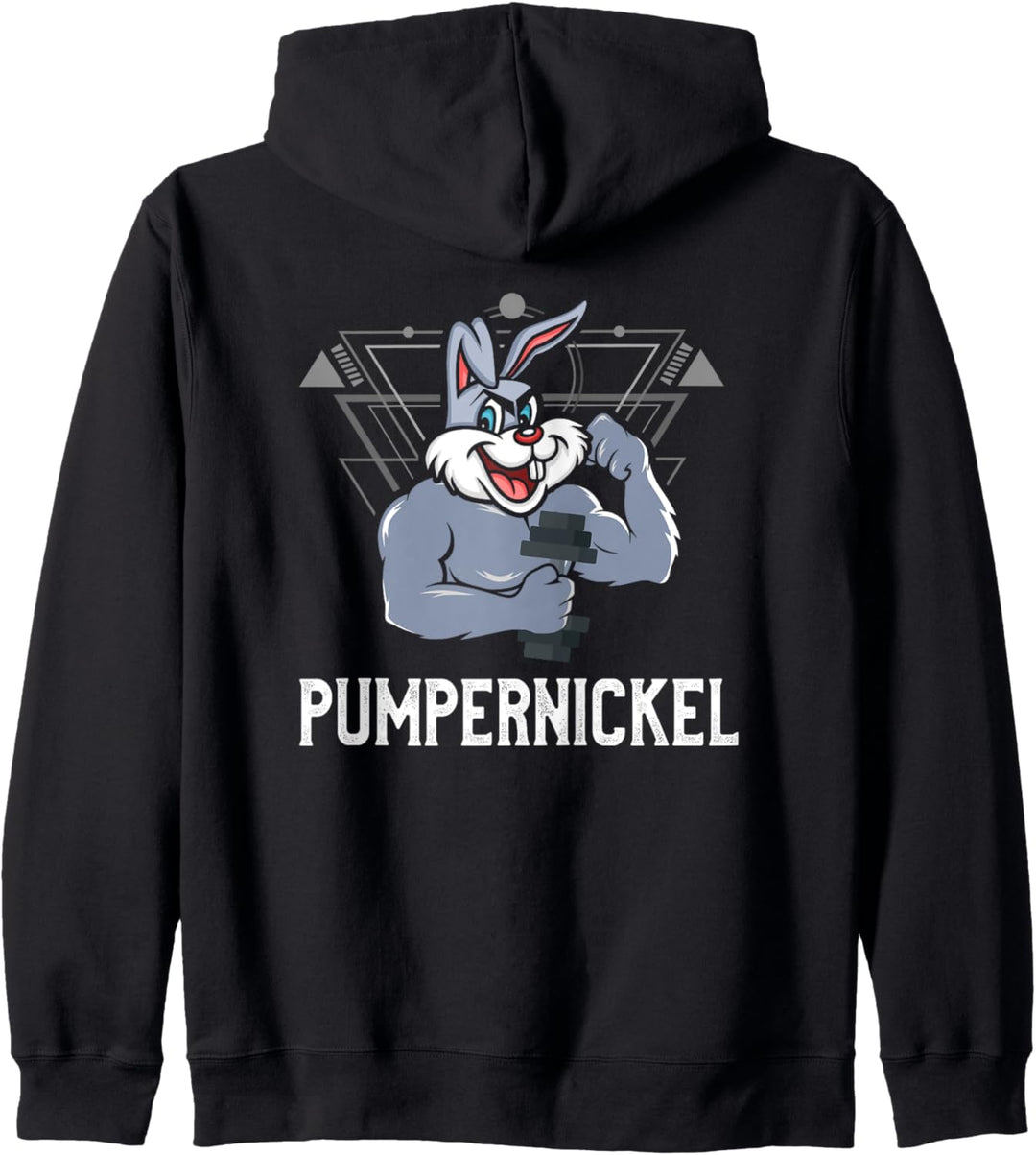 Backprint Pumpernickel Fitness Workout Training Kapuzenjacke