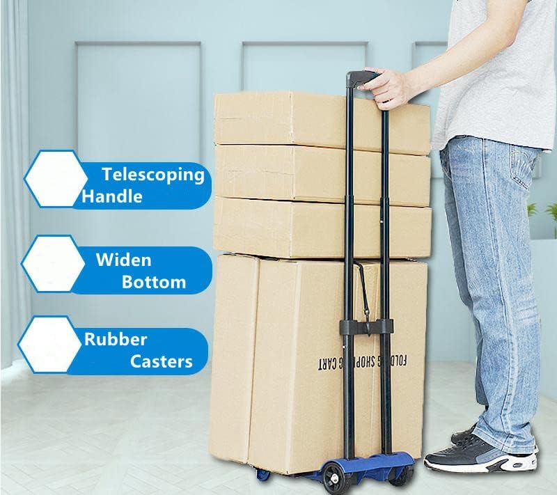 Sackkarre klappbar Aluminium Transport und Handkarre Transportkarre mit ausziehbarem Griff belastbar