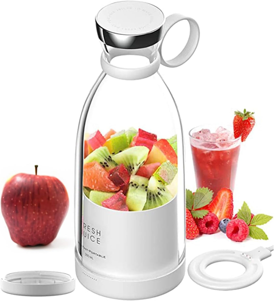 Fresh Juice tragbarer Mixer to go, für Smoothie, persönlicher kabelloser Obst-Mixer, wiederaufladbar