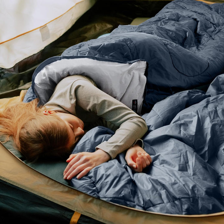 Naturehike Camping Schlafsack in Deckenform mit Kapuze | Geeignet für Alle vier Jahreszeiten, Leicht