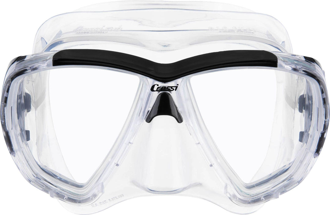 Cressi Tauchmaske Big Eyes Crystal Klar/Schwarz, Klar/Schwarz