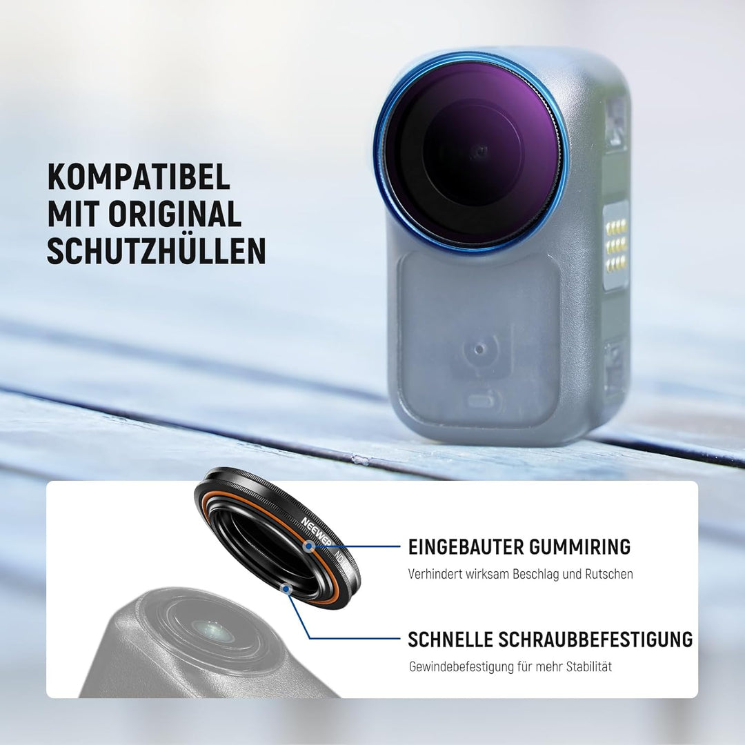 NEEWER ND/PL Filter Set Kompatibel mit DJI Osmo Nano (ND8/PL+ND16/PL+ND32/PL+ND64/PL), 4er Pack, auf