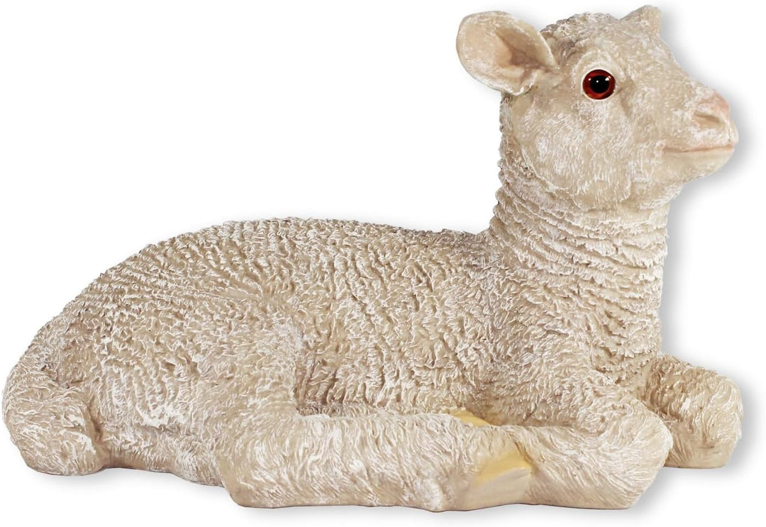Fachhandel Plus Dekofigur Lamm Lotta liegend Gartendeko Tierfigur Schaf Lämmchen Gartenfigur