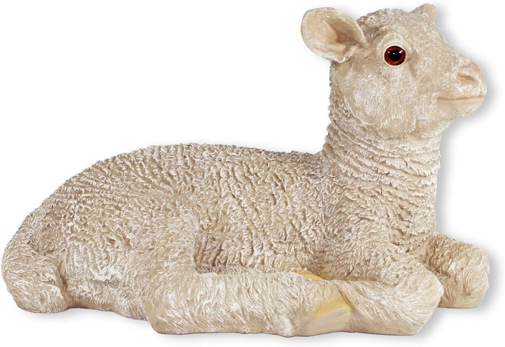 Fachhandel Plus Dekofigur Lamm Lotta liegend Gartendeko Tierfigur Schaf Lämmchen Gartenfigur