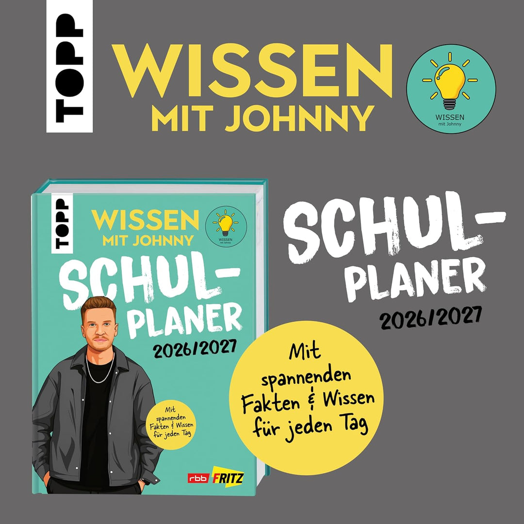 Wissen mit Johnny: Schulplaner 2026/2027, Gebundenes Buch