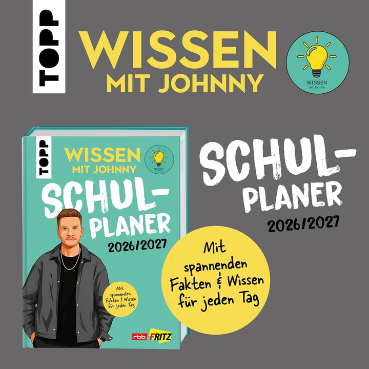 Wissen mit Johnny: Schulplaner 2026/2027, Gebundenes Buch